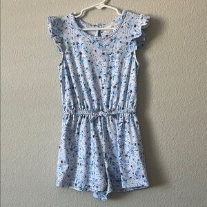 btween Light Blue Floral Kids Romper